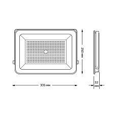 Прожектор светодиодный Gauss Qplus 150W 6500К 690511150 2