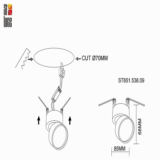 Встраиваемый светодиодный спот ST Luce ST651.538.09 изображение 2 Встраиваемый светодиодный спот ST Luce ST651.538.09 Фото № 2