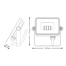 Прожектор светодиодный Gauss Qplus 10W 6500К 690511310 4