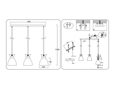 Светильник подвесной Ambrella light TRADITIONAL TR8466 4