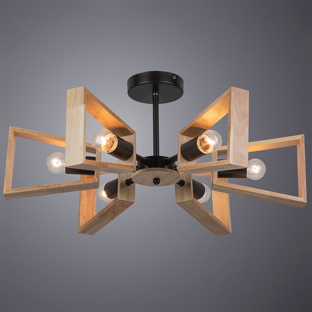 Потолочная люстра Arte Lamp Brussels A8030PL-6BK изображение 4 Потолочная люстра Arte Lamp Brussels A8030PL-6BK Фото № 4