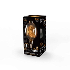 Лампа светодиодная филаментная Gauss E27 8W 2400K золотая 152802008 2