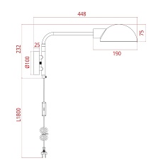 Бра Arte Lamp Zetta A7055AP-1BK 1