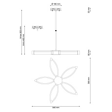 Подвесная люстра Lucia Tucci Modena 172.5 LED 1