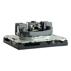 Розетка телевизионная 1-местная (механизм), STEKKER, 75 Ом, 5-862МГц, серия Эмили, RST00-5108-05, черный уголь, soft touch 49849 5