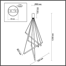 Подвесной светодиодный светильник Odeon Light Sparky 4369/40L 3