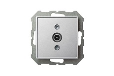 ТВ-розетка оконечная Liregus Epsilon серебро 28-1821 1