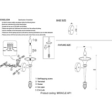Бра Crystal Lux Miracle AP1 Chrome 1