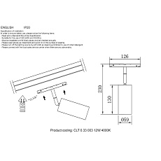 Трековый светодиодный светильник для магнитного шинопровода Crystal Lux CLT 0.33 003 12W BL 4000K 1