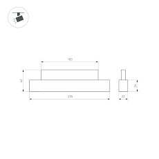 Трековый светодиодный светильник для магнитного шинопровода Arlight Mag-Orient-Laser-L235-8W Day4000 033614 1