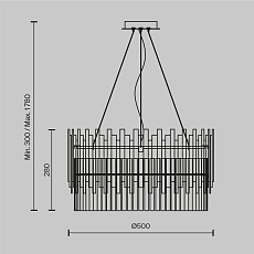 Подвесная люстра Maytoni Coliseo MOD135PL-06BS 2