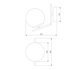 Бра Eurosvet Frost 70152/1 латунь 1