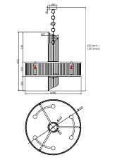 Подвесная люстра Maytoni Frame MOD174PL-06G 5