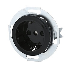 Розетка LK Studio с з/к, со шторками (черный) Vintage 883208-1 1