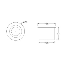 Встраиваемый светодиодный светильник Maytoni Limo O037-L3W3K 3