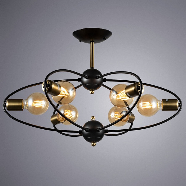 Потолочная люстра Arte Lamp Glasgow A1963PL-6BK изображение 3 Потолочная люстра Arte Lamp Glasgow A1963PL-6BK Фото № 3