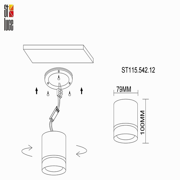 Потолочный светодиодный светильник ST Luce ST115.542.12 изображение 2 Потолочный светодиодный светильник ST Luce ST115.542.12 Фото № 2