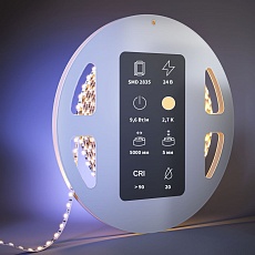 Светодиодная лента Maytoni 9,6W/m 120LED/m 2835SMD теплый белый 5M 201108 2
