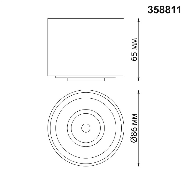 Потолочный светодиодный светильник Novotech Over Gesso 358811 изображение 5 Потолочный светодиодный светильник Novotech Over Gesso 358811 Фото № 5
