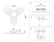 Потолочная светодиодная люстра Ambrella light Acrylica Original FA4545 3