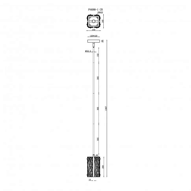 Подвесной светильник iLamp Panorama P4688-1 CR изображение 2 Подвесной светильник iLamp Panorama P4688-1 CR Фото № 2