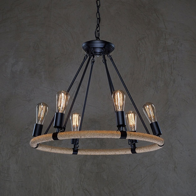 Подвесная люстра Loft IT Rope Filament Loft1861/6 изображение 4 Подвесная люстра Loft IT Rope Filament Loft1861/6 Фото № 4