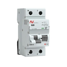 Дифференциальный автомат DVA-6 1P+N 20А (B) 30мА (A) 6кА EKF AVERES rcbo6-1pn-20B-30-a-av