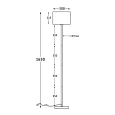 Торшер Uniel UML-T521 E27 Black/Black UL-00012407 1