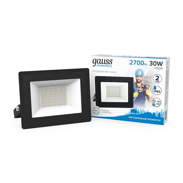 Прожектор светодиодный Gauss 30W 613100330 Фото № 3