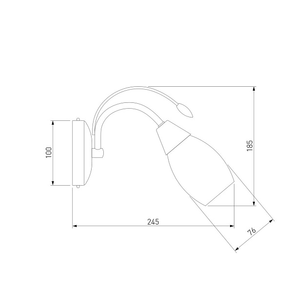 Бра Eurosvet 22080/1 хром Фото № 2