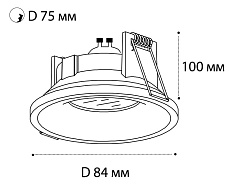 Встраиваемый светильник Italline IT07-7010 black 1