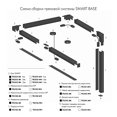 Подвод питания для шинопровода Denkirs Smart Base TR2100-WH 3