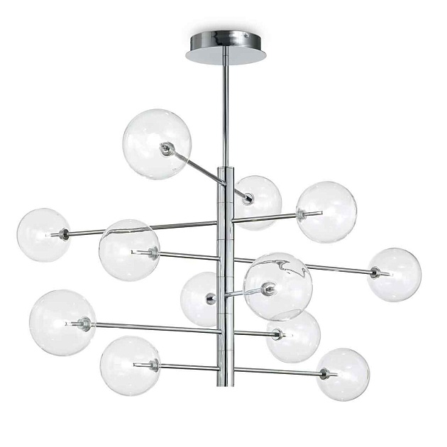 Подвесная люстра Ideal Lux Equinoxe SP12 Cromo 200118 изображение 1 Подвесная люстра Ideal Lux Equinoxe SP12 Cromo 200118 Фото № 1