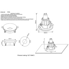 Встраиваемый светильник Crystal Lux CLT 004C1 GO 1