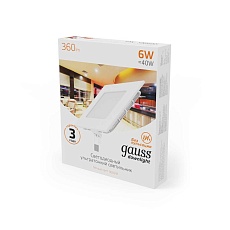 Встраиваемый светодиодный светильник Gauss 940111106 3