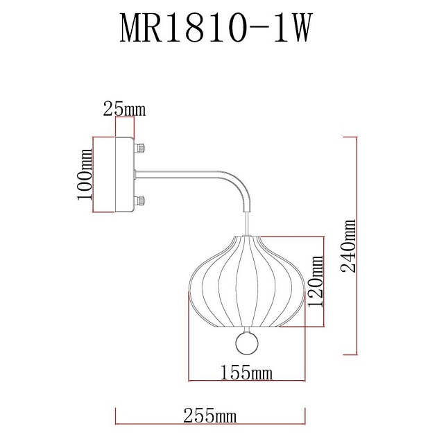 Бра MyFar Katrin MR1810-1W изображение 2 Бра MyFar Katrin MR1810-1W Фото № 2