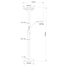 Торшер Arte Lamp Duetto A4329PN-2PB 1