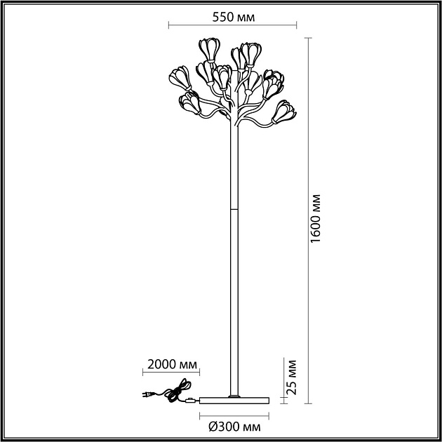 Торшер Odeon Light Modern Gardi 5090/12F изображение 2 Торшер Odeon Light Modern Gardi 5090/12F Фото № 2