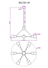 Подвесная люстра MyFar Paulo MR2150-6P 1