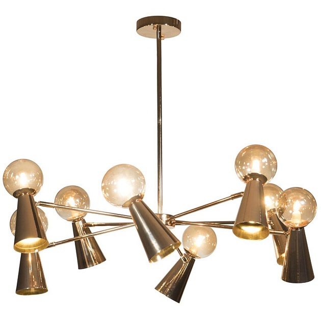 Подвесная люстра Loft IT Halley 10046/8 Gold изображение 3 Подвесная люстра Loft IT Halley 10046/8 Gold Фото № 3