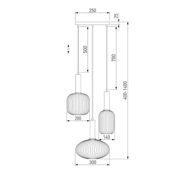 Подвесной светильник Eurosvet Bravo 50183/3 черный Фото № 3