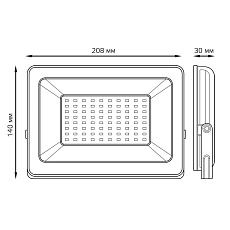 Прожектор светодиодный Gauss Elementary 70W 3000К 613527170 2