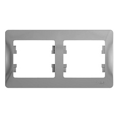 Рамка 2-постовая Systeme Electric Glossa алюминий GSL000302