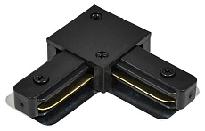 Коннектор L-образный Hesby Lighting Skylite для  накладного шинопровода 220В, чёрный HSBL_0005