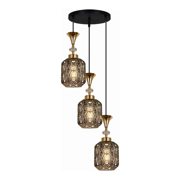 Подвесная люстра Reluce 02003-0.9-03 Smoke Фото № 1