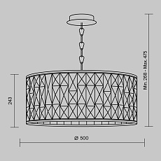 Подвесная люстра Maytoni Gelid MOD184-PL-04-CH 1