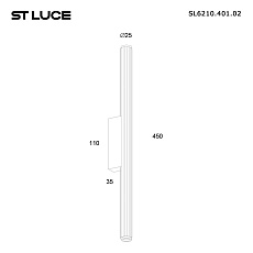 Настенный светодиодный светильник ST Luce Lilt SL6210.401.02 1