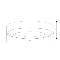 Потолочный светодиодный светильник Eurosvet Force 90331/2 серый 1
