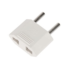 Адаптер сетевой (переходник) с Евро А/F на тонкую вилку С1 плоский «Тефаль» 6А б/з белый REXANT (блистер 1шт/уп.) 11-1041-01 1