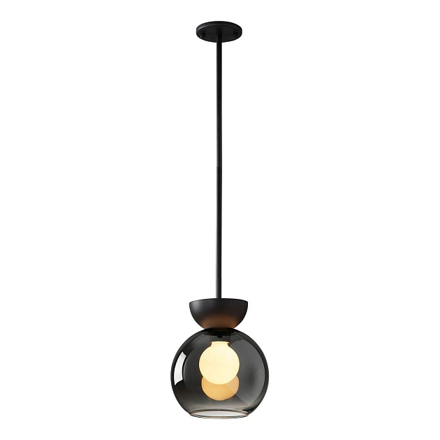 Подвесной светильник iLamp Mono P6079-1 BK+SM изображение 2 Подвесной светильник iLamp Mono P6079-1 BK+SM Фото № 2